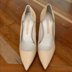 Zara Nude leather and suede heel size 38